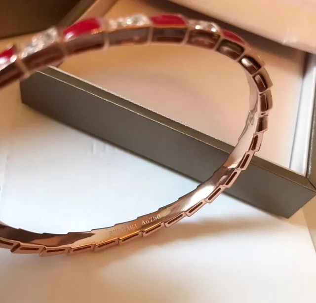 Bvlgari लाल सोना सेगमेंटेड रिजिड बैंगल गुलाबी ब्रेसलेट 6