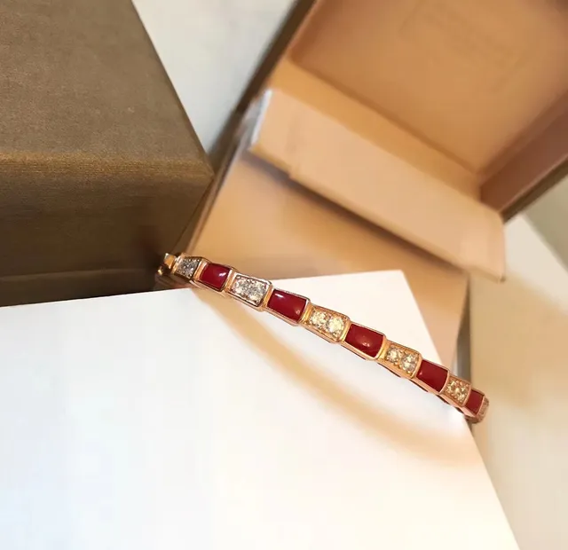 Bvlgari लाल सोना सेगमेंटेड रिजिड बैंगल गुलाबी ब्रेसलेट 7