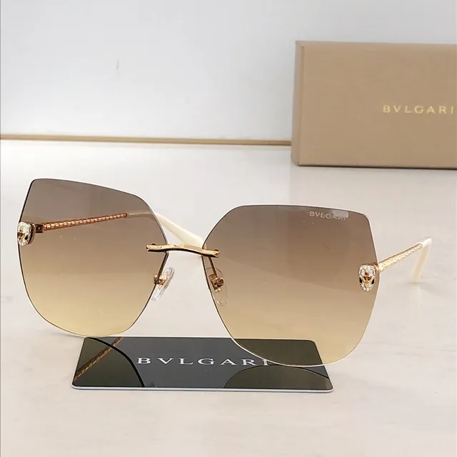 Bvlgari 无框 金色调 黑色太阳镜 9