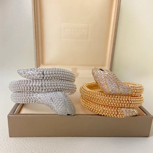 Bvlgari Serpenti Pavé डायमंड कुंड़ा सांप कंगन 3