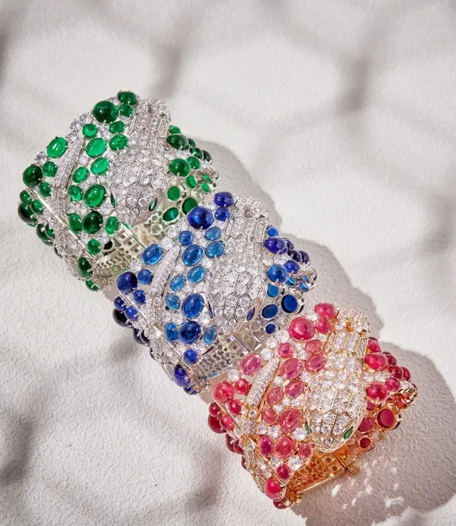 Bvlgari Serpenti Ruby and Diamond Coiled Snake Bracelet 6