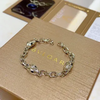 Bvlgari Serpenti Twin Serpent Head Silver-Tone Bracelet