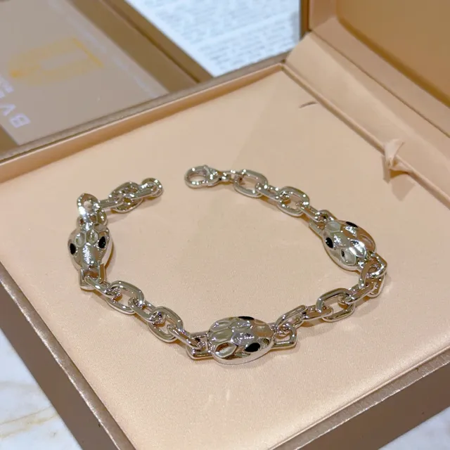 Bvlgari Serpenti Twin Serpent Head Silver-Tone Bracelet 5