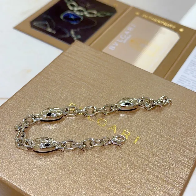 Bvlgari Serpenti Twin Serpent Head Silver-Tone Bracelet 6