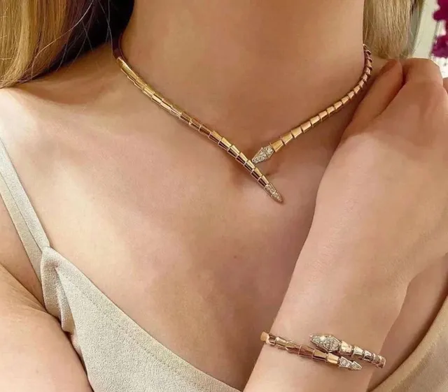 Bvlgari Serpenti Oro Amarillo Pavé Diamond collar serpiente 7