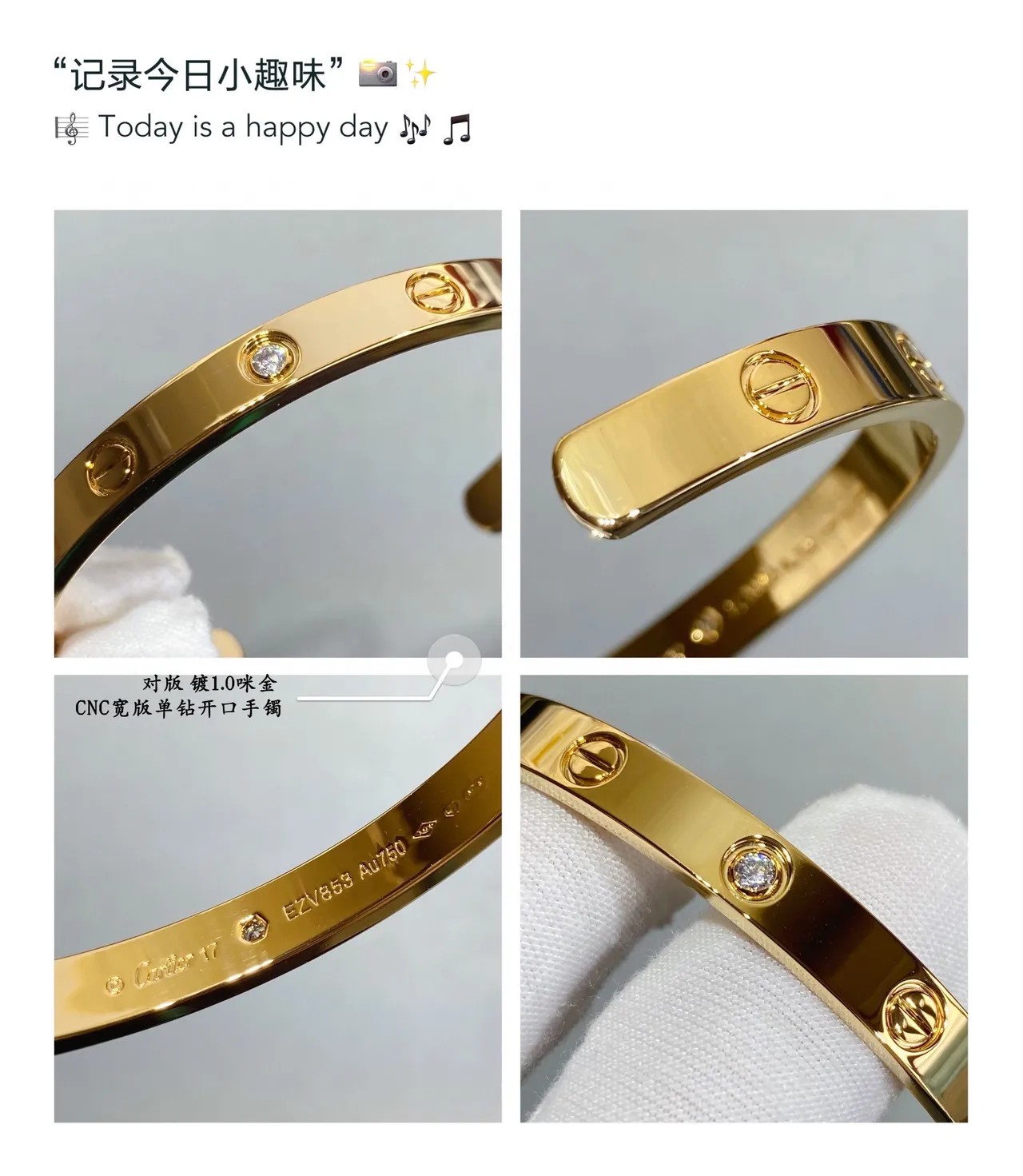 Cartier Gold Silver Open Bangle Screw-Motif Bracelet 8