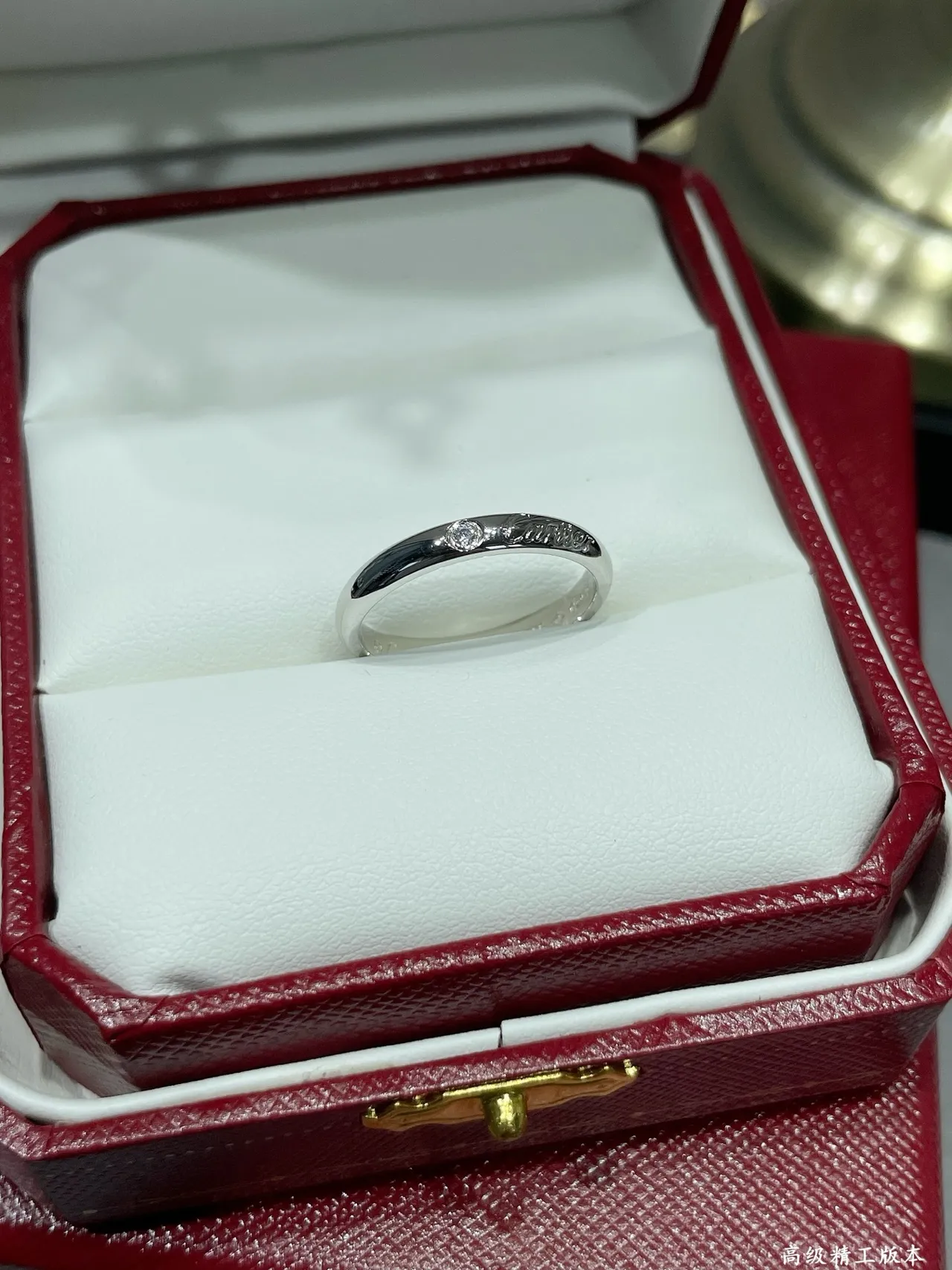 Cartier Juste un Clou Anel de metal polido em ouro e prata com diamante central único 7