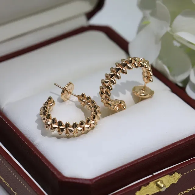 Cartier Juste un Clou Gold Silver Spiked Hoop Conical Studs Earrings 4