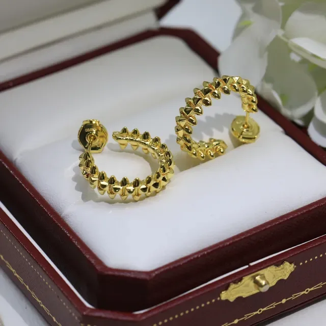 Cartier Juste un Clou Gold Silver Spiked Hoop Conical Studs Earrings 5