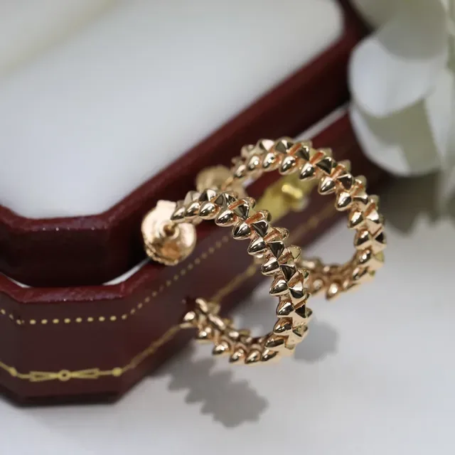 Cartier Juste un Clou Gold Silver Spiked Hoop Conical Studs Earrings 6