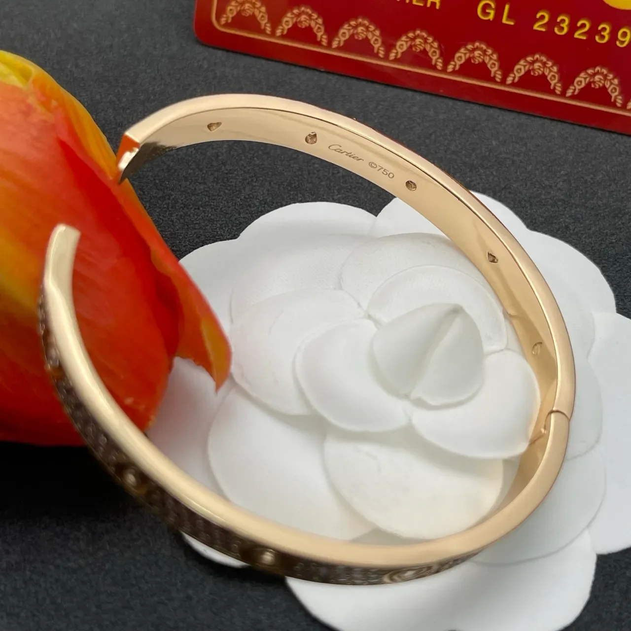 Cartier Juste un Clou 镶嵌淡紫色水晶玫瑰金手链 2