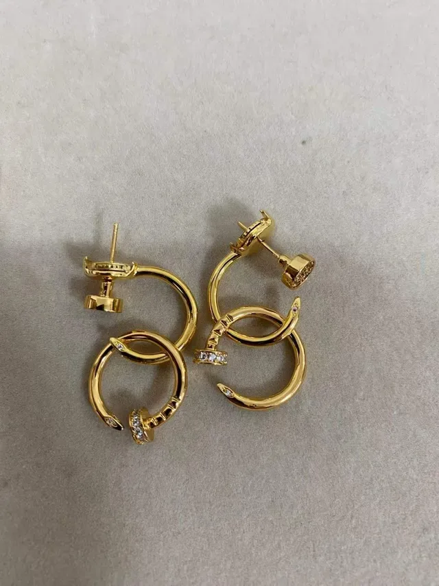 Cartier Juste un Clou Rose Gold Pavé Diamond Interlocking Hoop Earrings 6