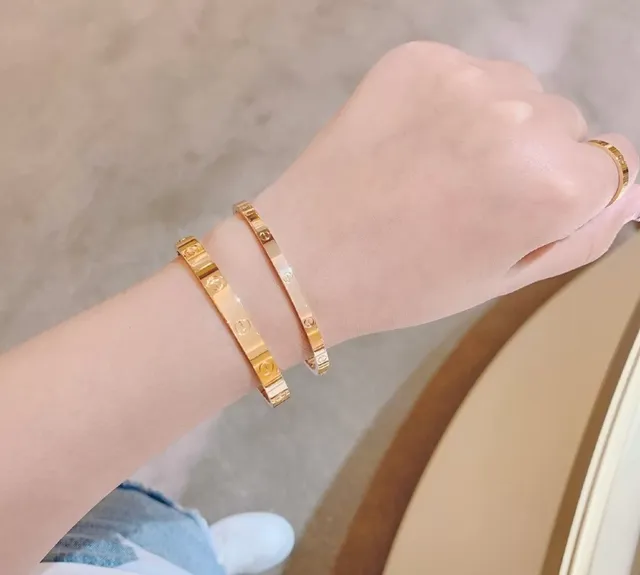 Cartier Love Bracelet pulseira rígida de ouro bicolor 8