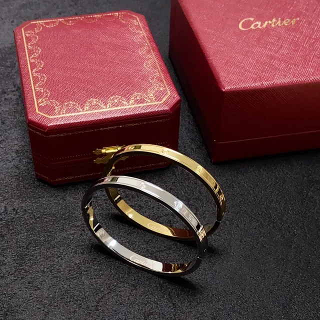 Cartier Love سوار ذهب وفضة مفصل مصقول من المعدن 2