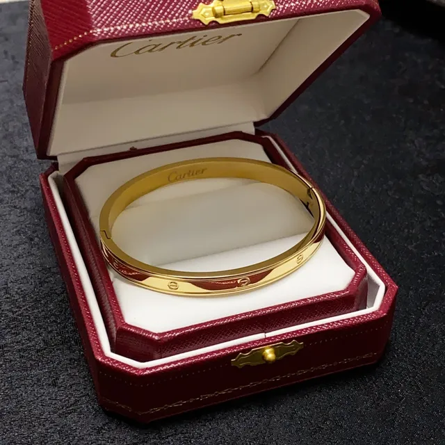 Cartier Love سوار ذهب وفضة مفصل مصقول من المعدن 4