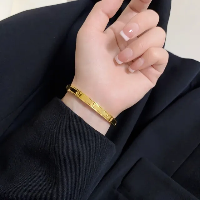 Cartier Love سوار ذهب وفضة مفصل مصقول من المعدن 8