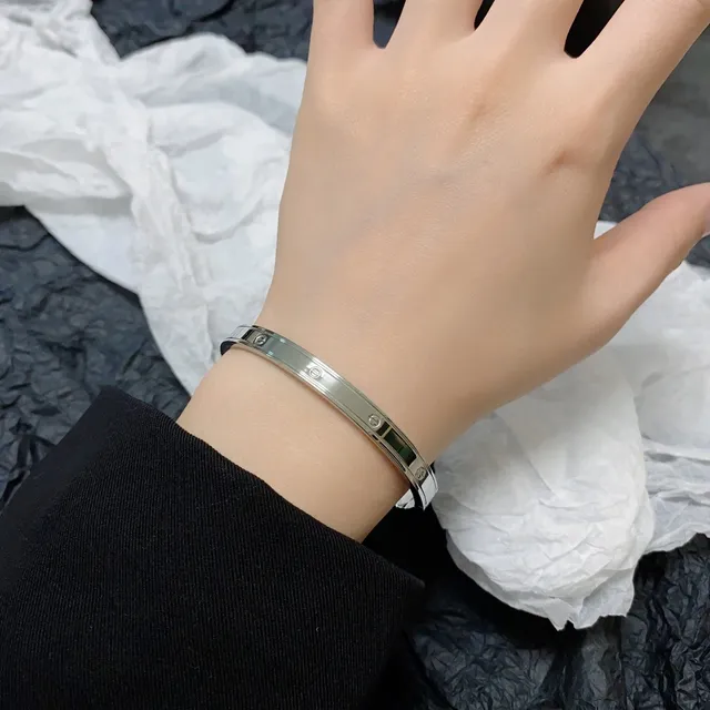 Cartier Love سوار ذهب وفضة مفصل مصقول من المعدن 9