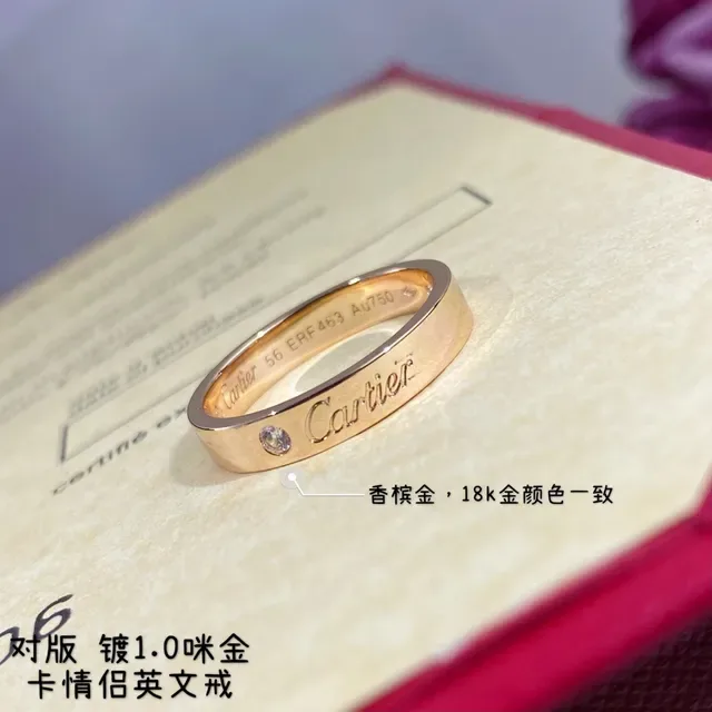 Cartier Love Ring Champagne Gold Single Diamond Stacking Rings 6
