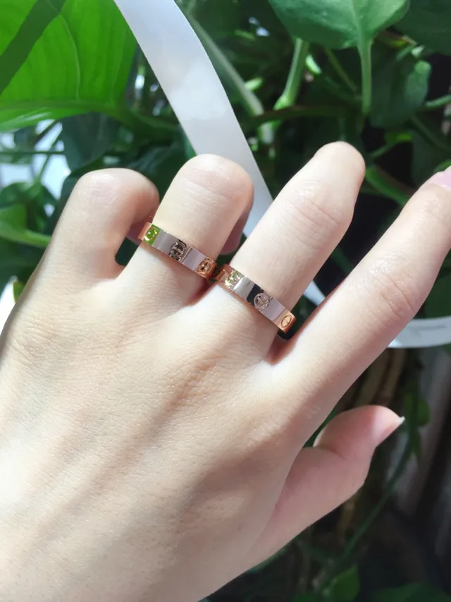 Cartier Love गुलाबी सोना स्क्रू-मोटिफ स्टैकेबल रिंग्स 6