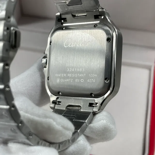 Cartier Santos de Cartier स्टेनलेस स्टील सफेद डायल यांत्रिक घड़ी 4