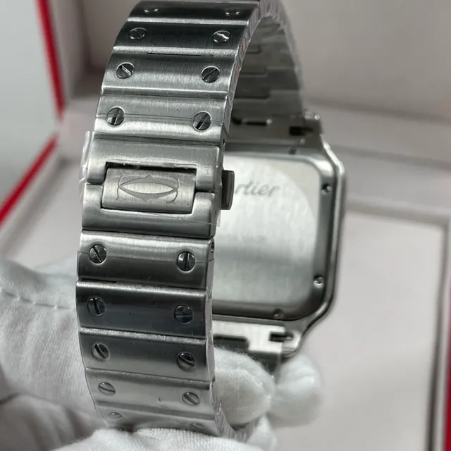 Cartier Santos de Cartier स्टेनलेस स्टील सफेद डायल यांत्रिक घड़ी 5