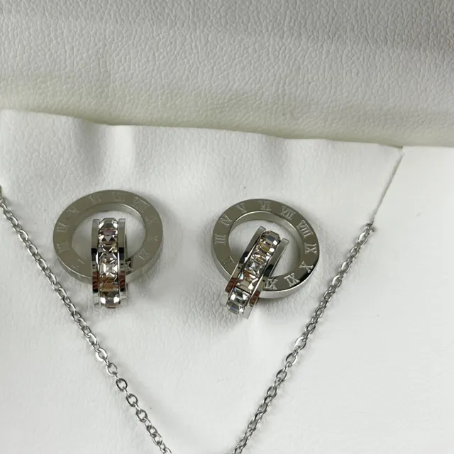 Cartier Prata Branco Caso Redondo Pulseira de Metal Integrada Colar 4