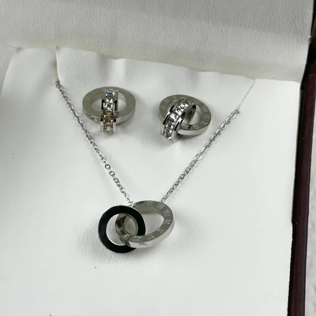 Cartier Prata Branco Caso Redondo Pulseira de Metal Integrada Colar 5