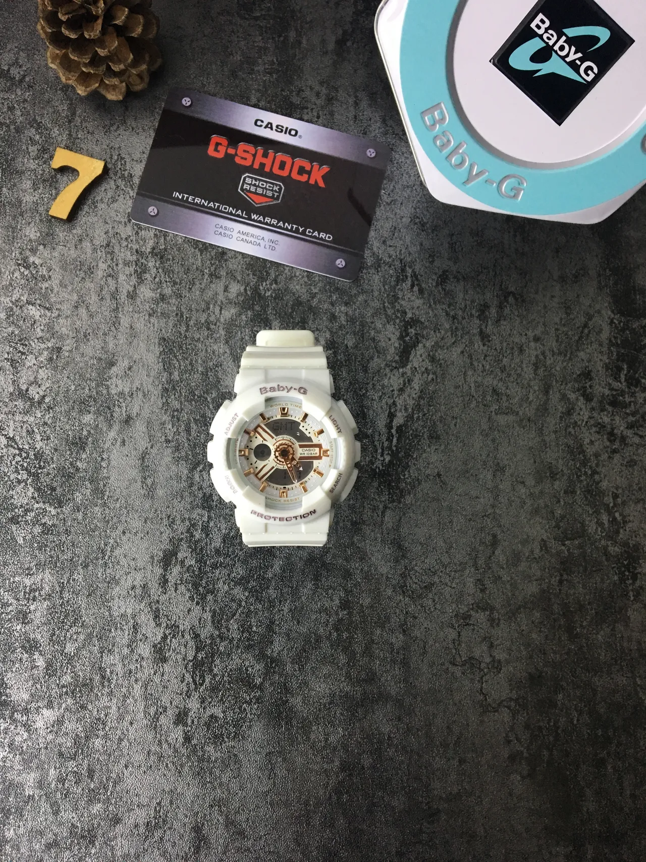 Casio Baby-G Beige Gold Relógio Híbrido Analógico-Digital Construção Robusta de Resina 2