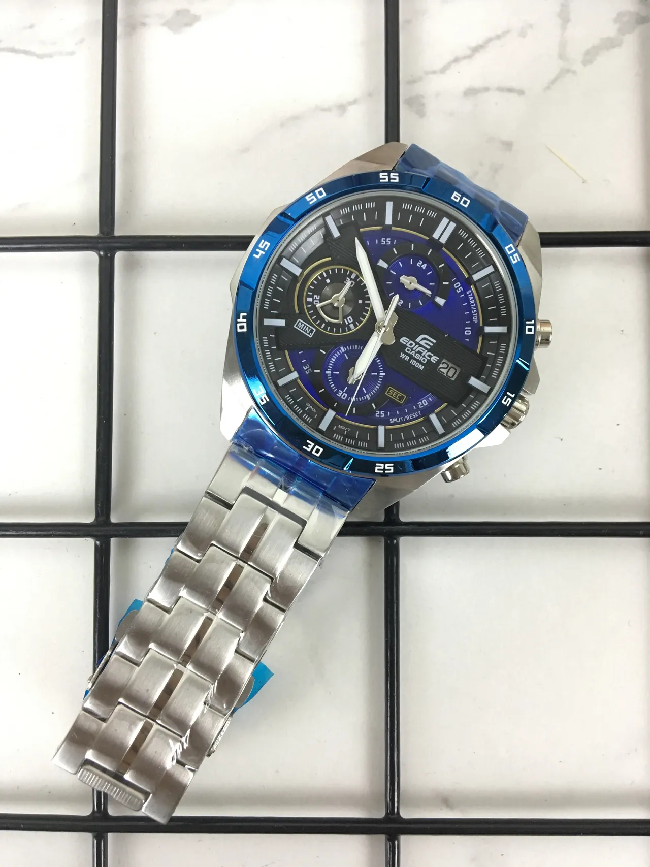 Casio Edifice Chronograph Blue-Accented Metal and Resin Sports Watch 7