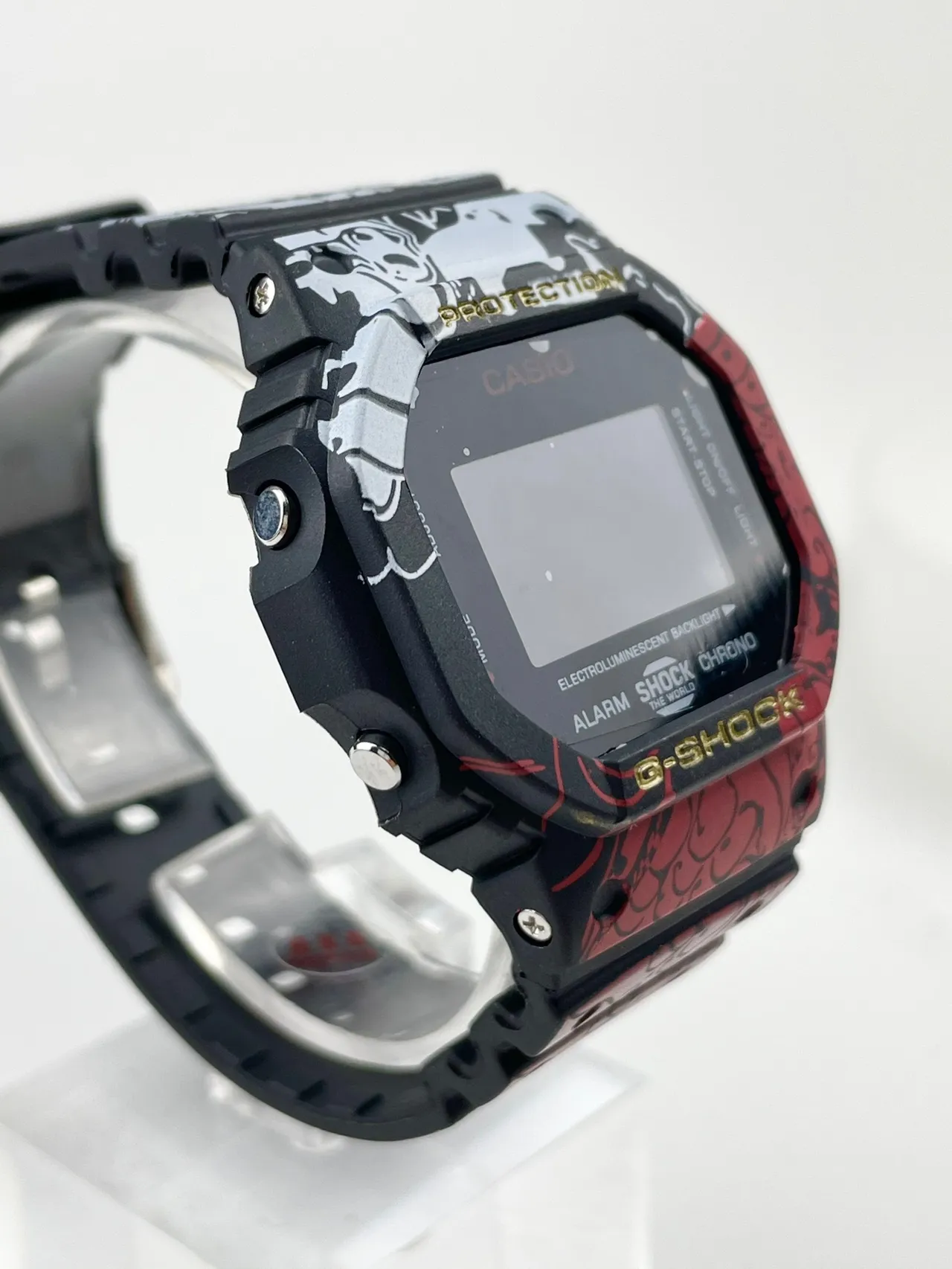 Casio G-Shock DW-5600 Black Red White Graphic Print Sports Watch 2