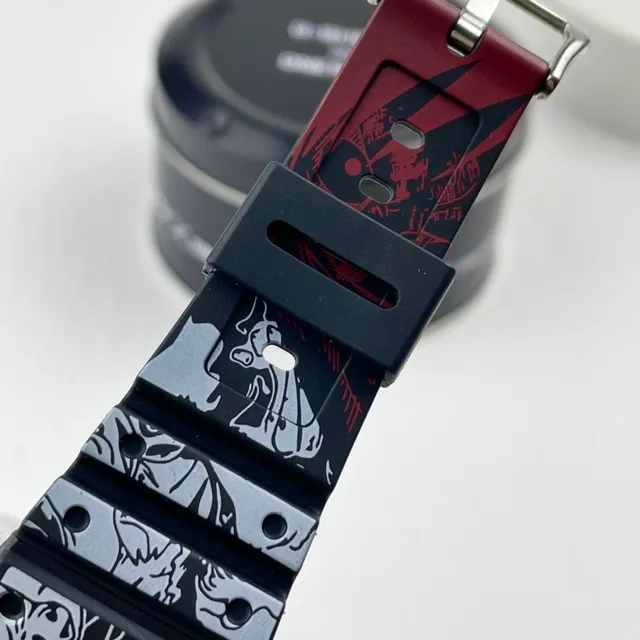 Casio G-Shock DW-5600 Black Red White Graphic Print Sports Watch 3