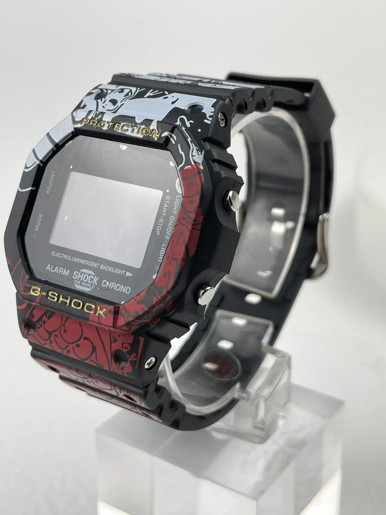 Casio G-Shock DW-5600 Black Red White Graphic Print Sports Watch 8