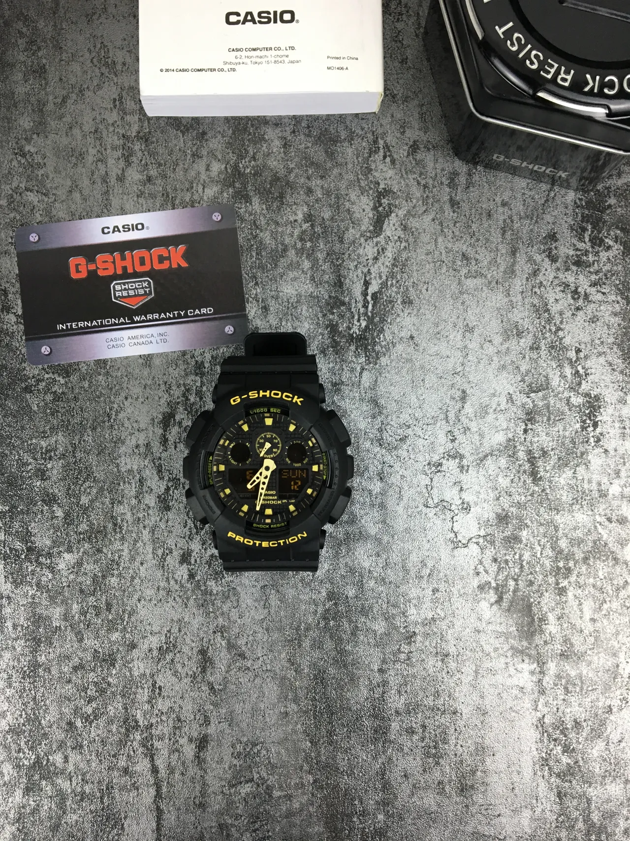 Casio G-Shock GA-100 Noir et Jaune Montre Analogique-Numérique Sportive 2