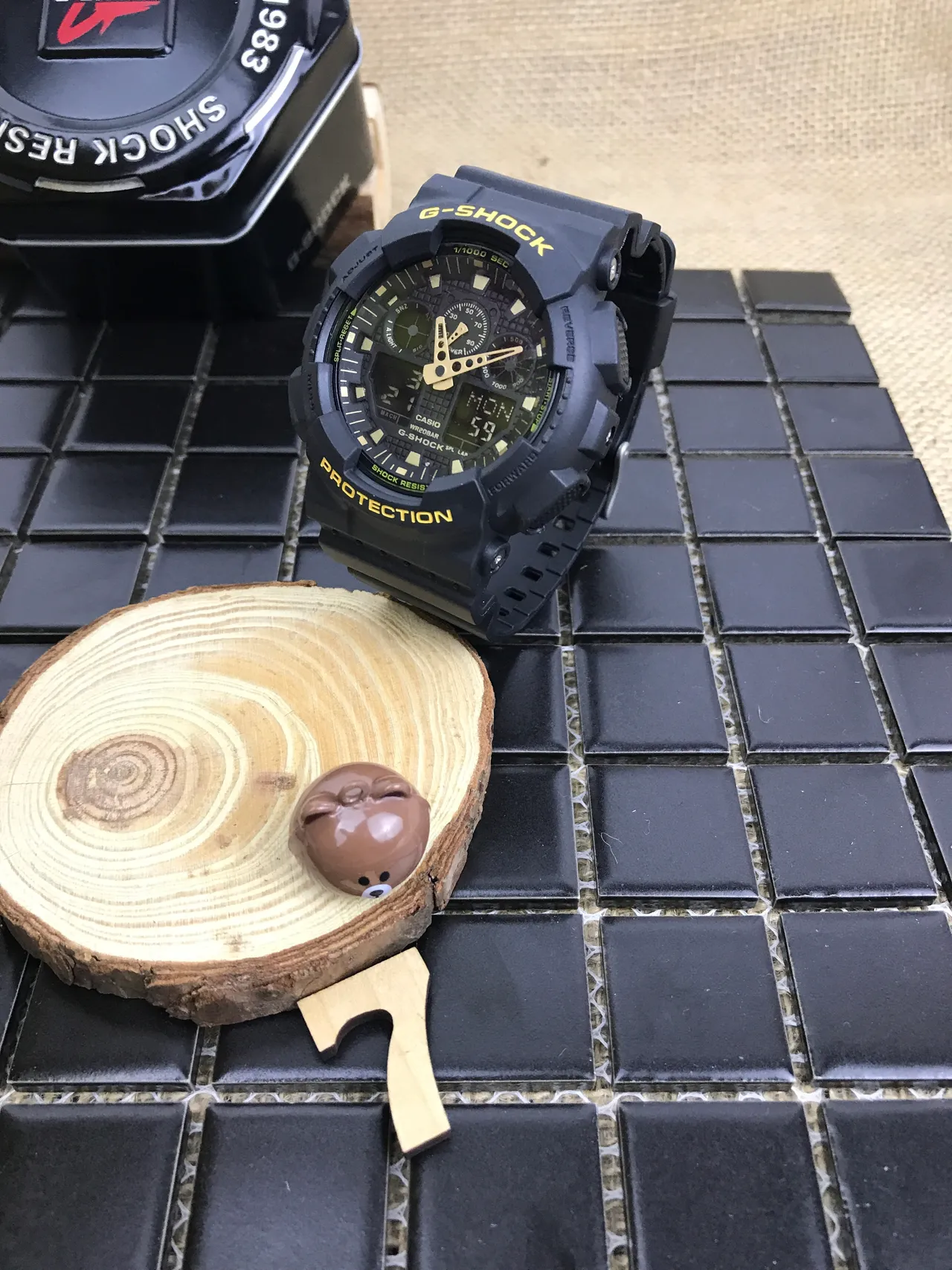 Casio G-Shock GA-100 Noir et Jaune Montre Analogique-Numérique Sportive 8