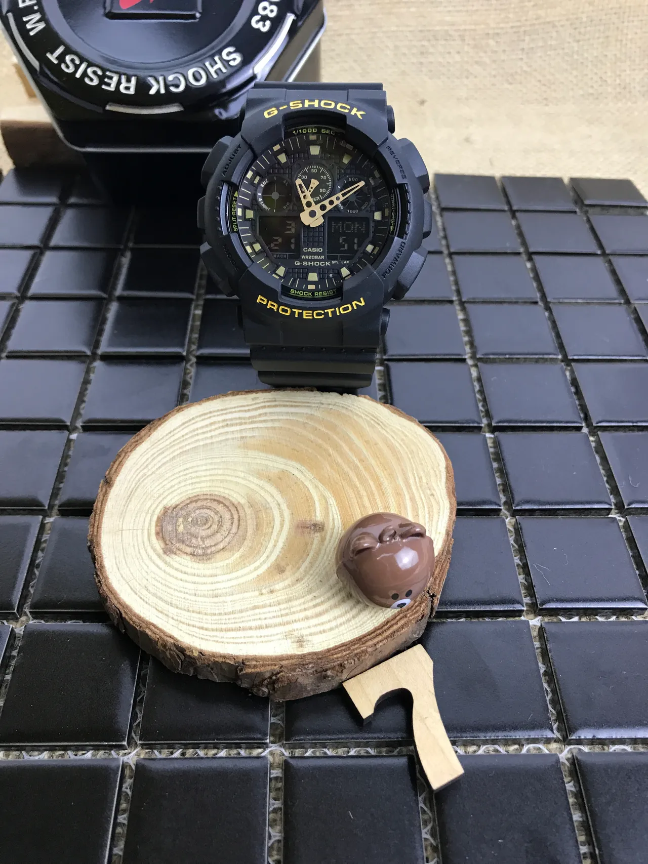 Casio G-Shock GA-100 Noir et Jaune Montre Analogique-Numérique Sportive 9