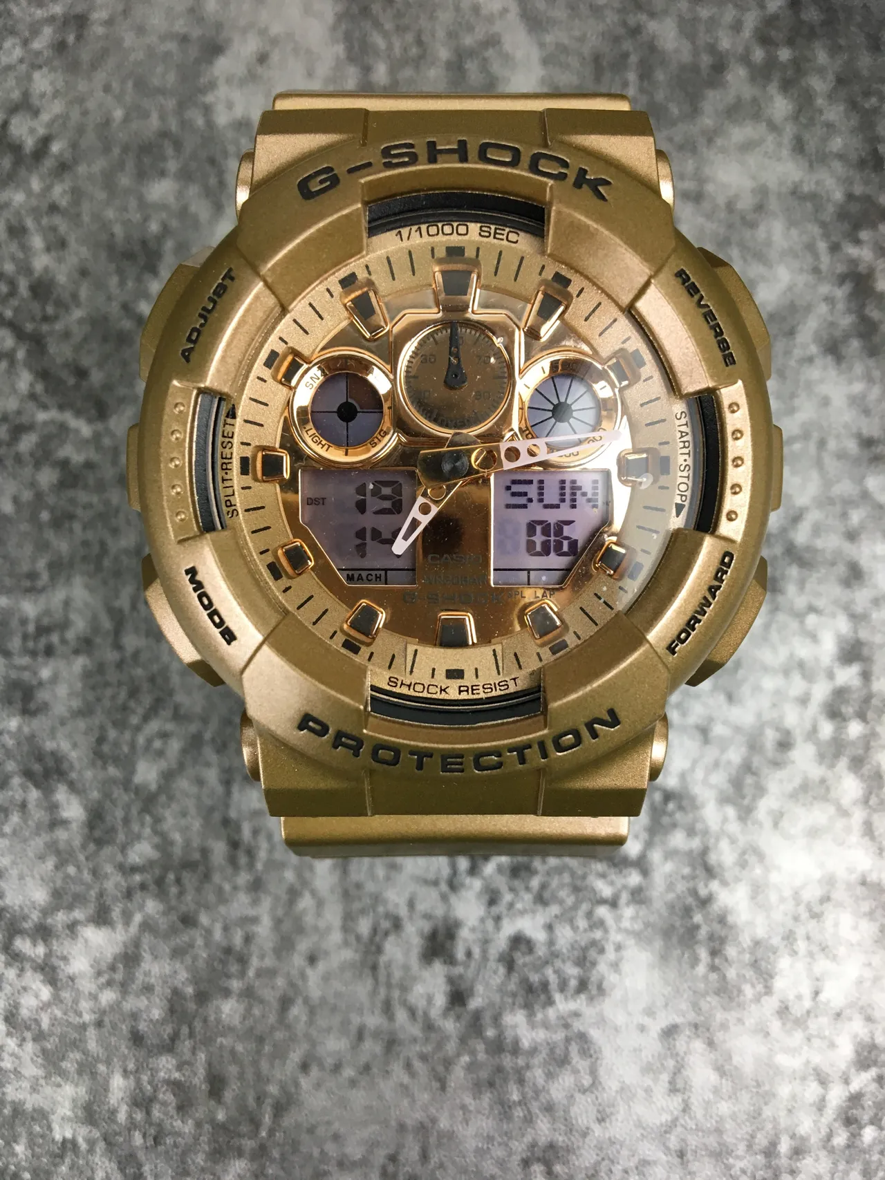 卡西欧 G-Shock GA-100 金色调 模拟-数字 运动手表 3