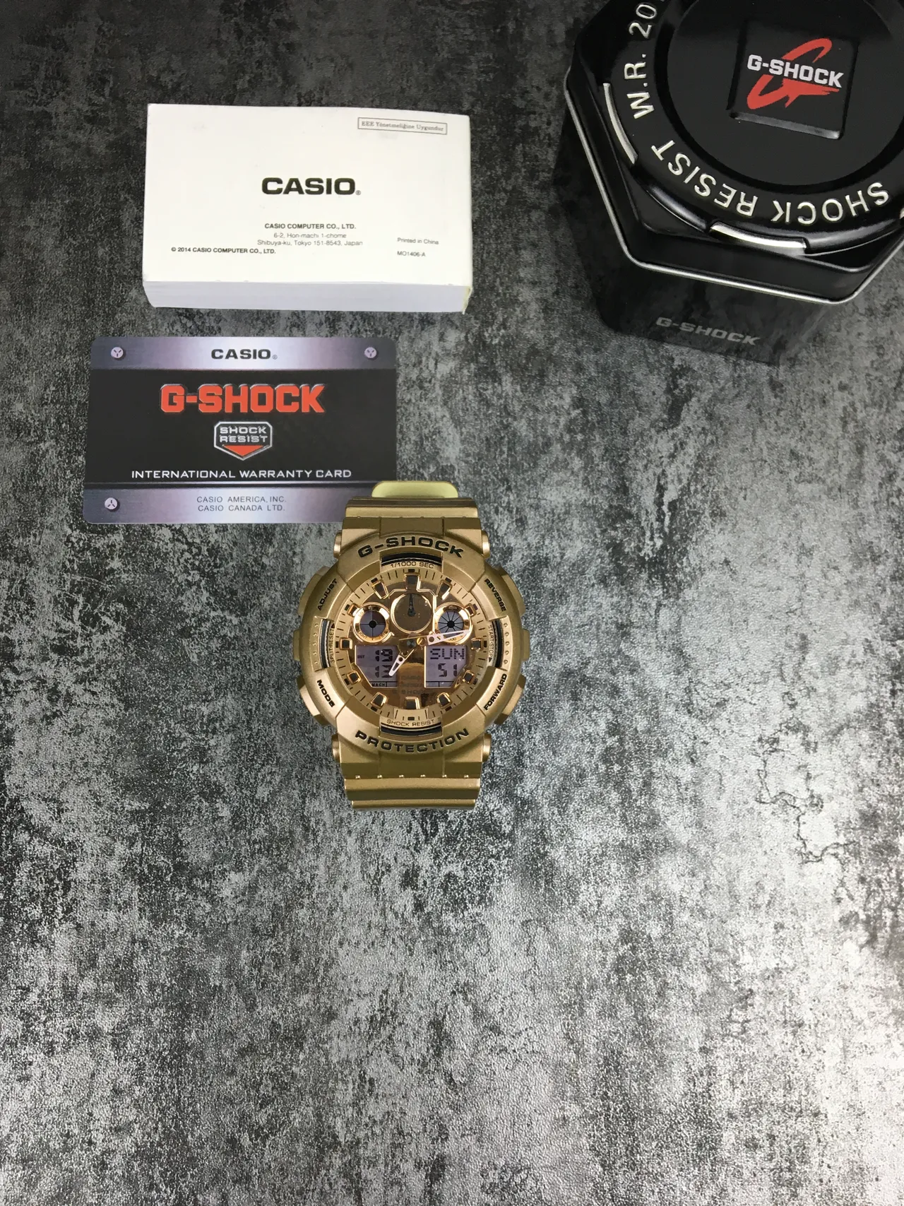 卡西欧 G-Shock GA-100 金色调 模拟-数字 运动手表 4