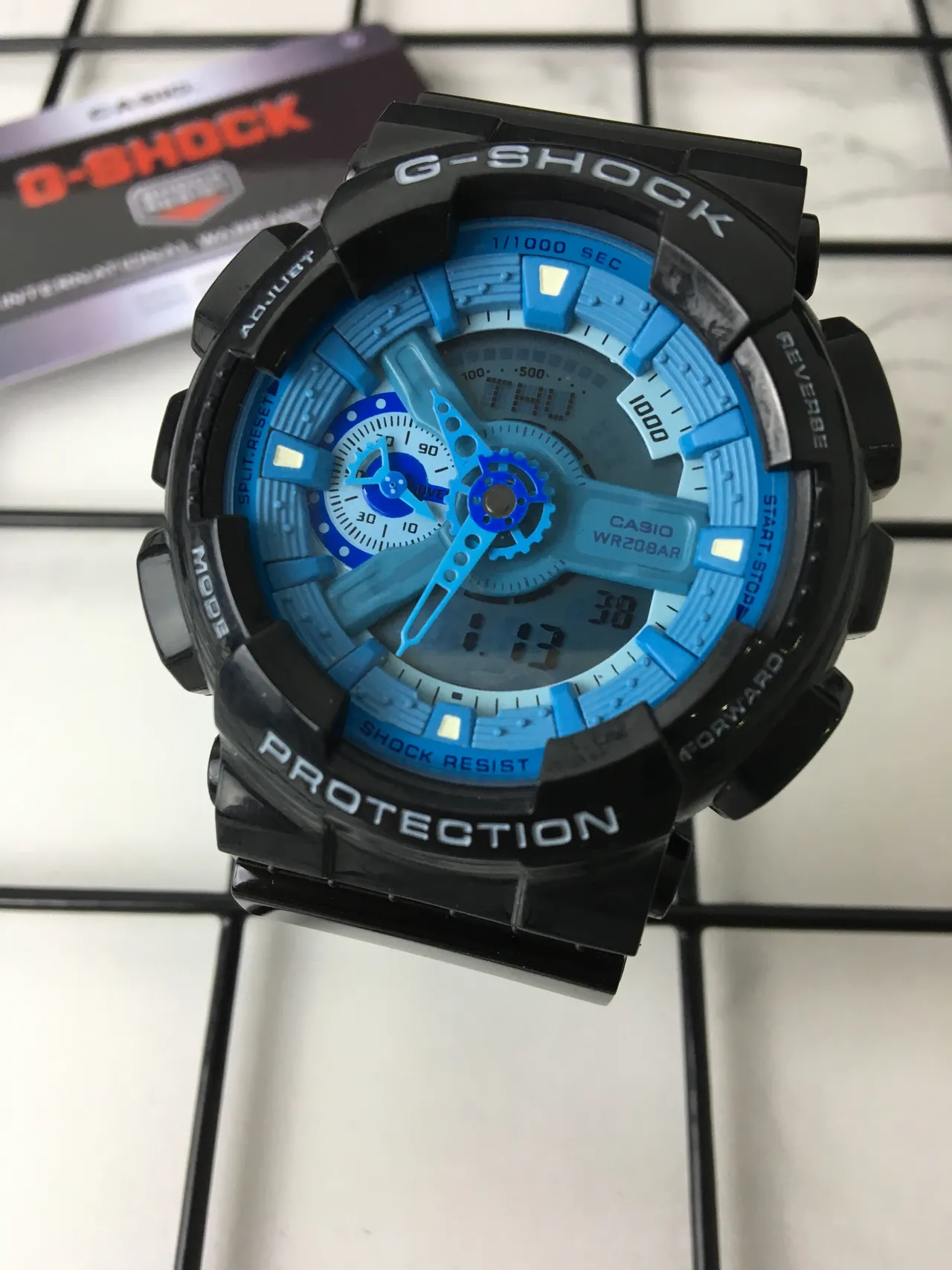 Casio G-Shock GA-110 Blue and Black Sports Watch 2