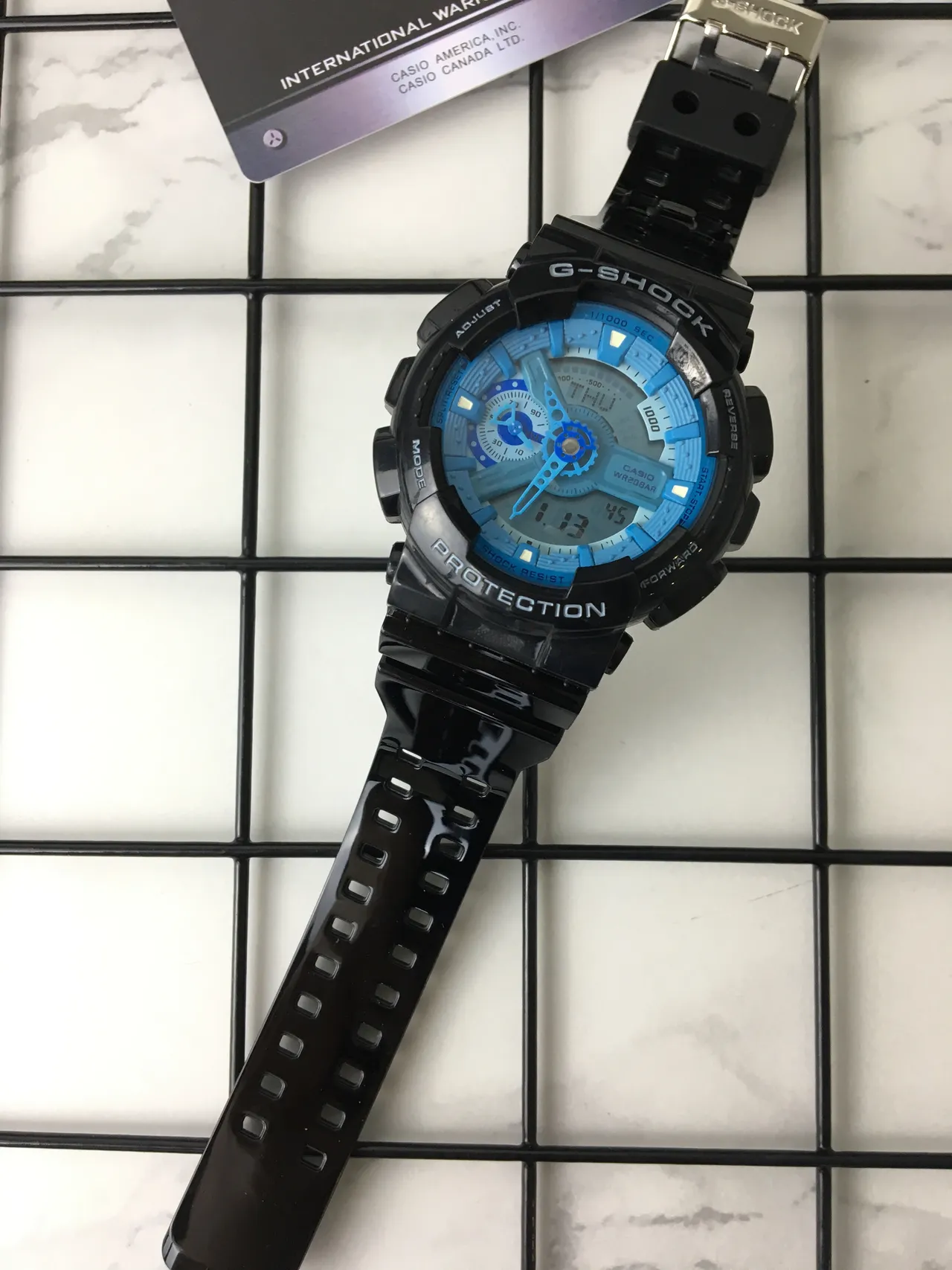 Casio G-Shock GA-110 Blue and Black Sports Watch 6