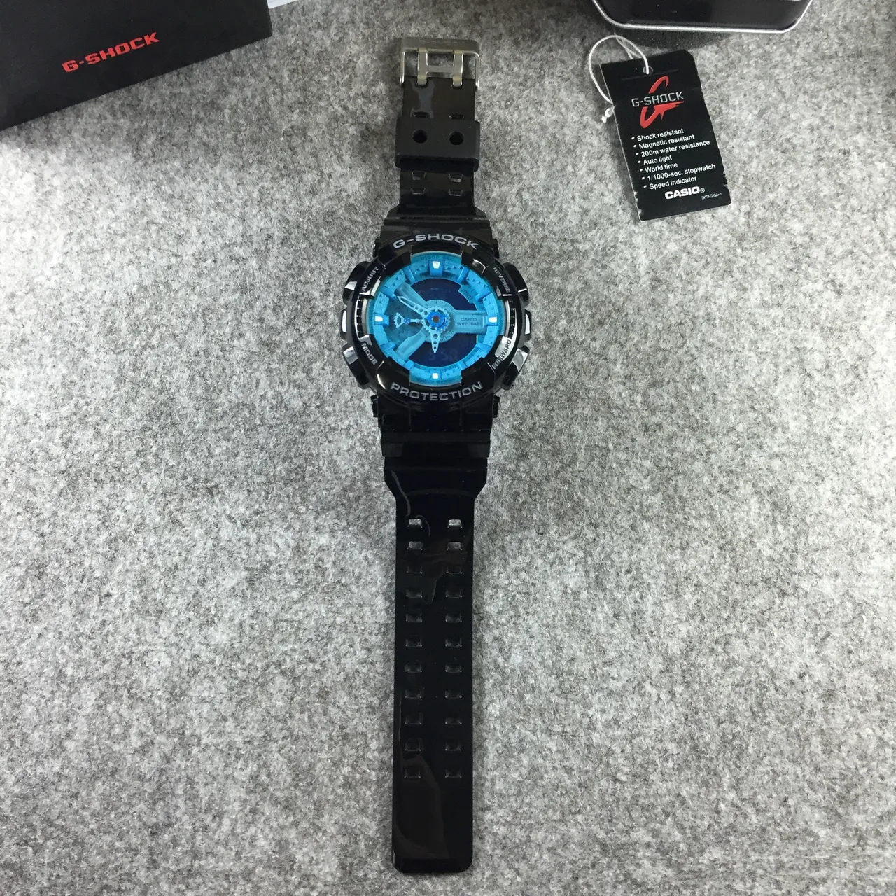 Casio G-Shock GA-110 Blue and Black Sports Watch 11
