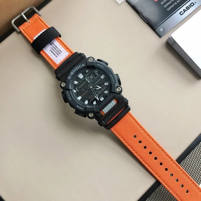 Casio G-Shock GA-2100 Black Red Rugged Square Case Exposed Screw Accents Watch 2