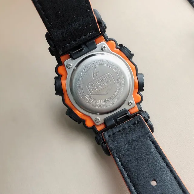 Casio G-Shock GA-2100 Black Red Rugged Square Case Exposed Screw Accents Watch 4