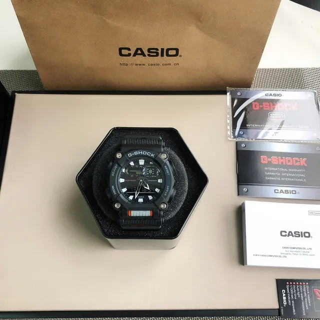 Casio G-Shock GA-2100 Black Red Rugged Square Case Exposed Screw Accents Watch 7