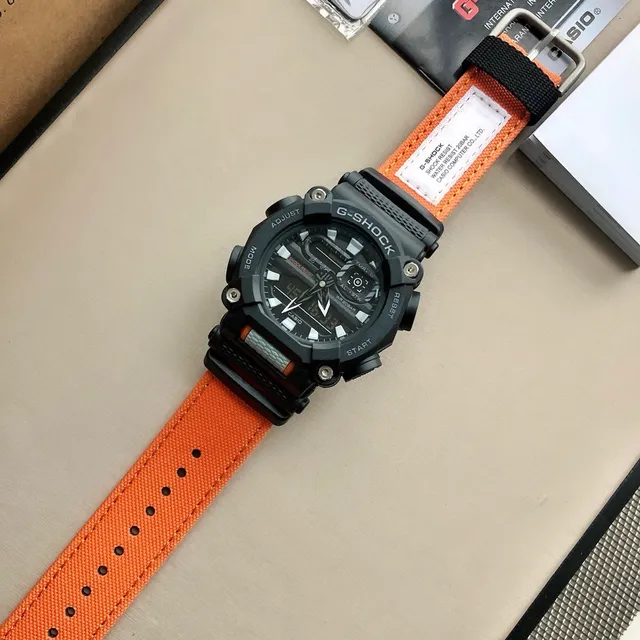 Casio G-Shock GA-2100 Black Red Rugged Square Case Exposed Screw Accents Watch 8