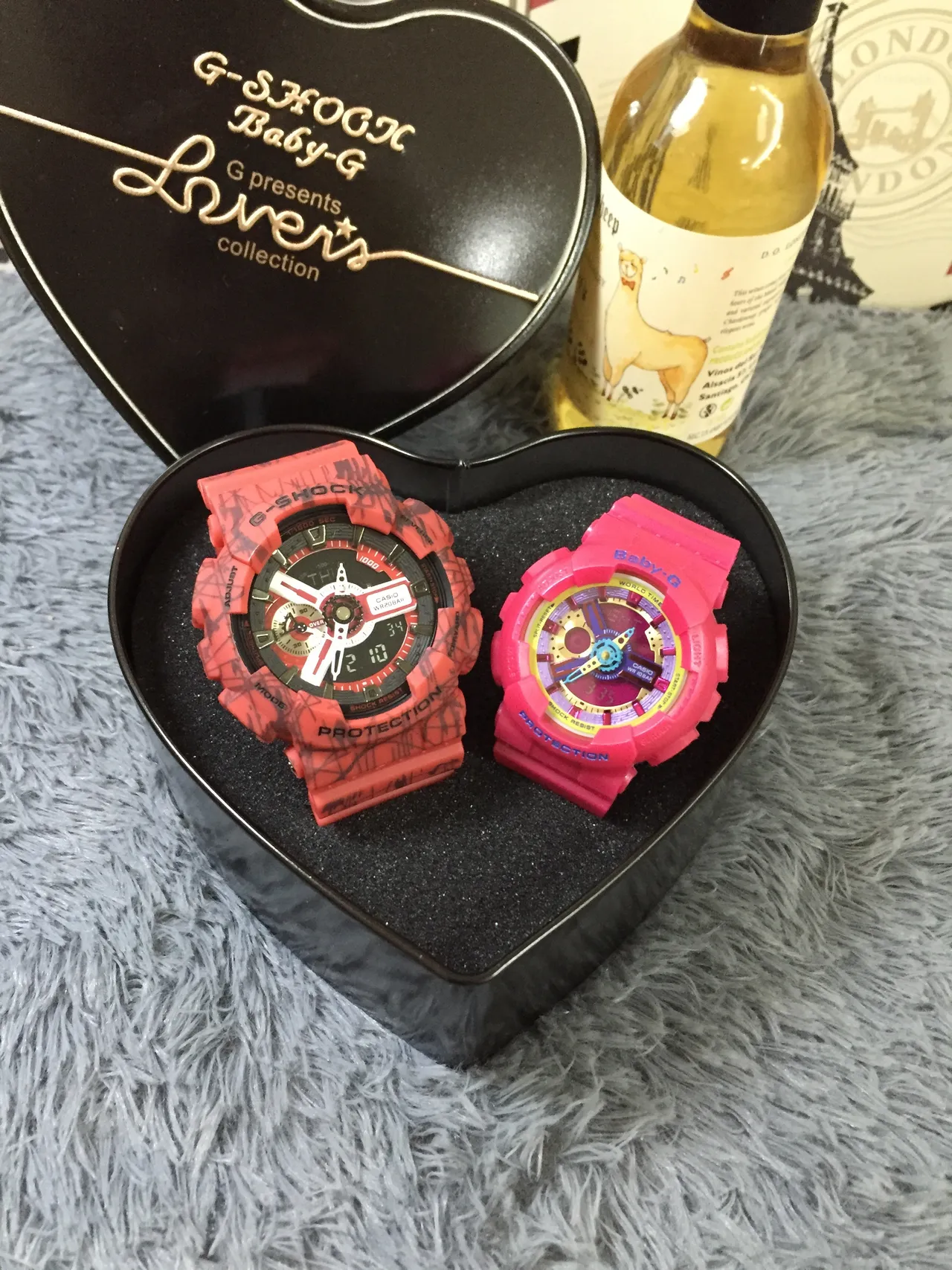 Casio G-Shock x नीला काला टेक्स्चर्ड रेजिन केस एनालॉग-डिजिटल डिस्प्ले घड़ी 20