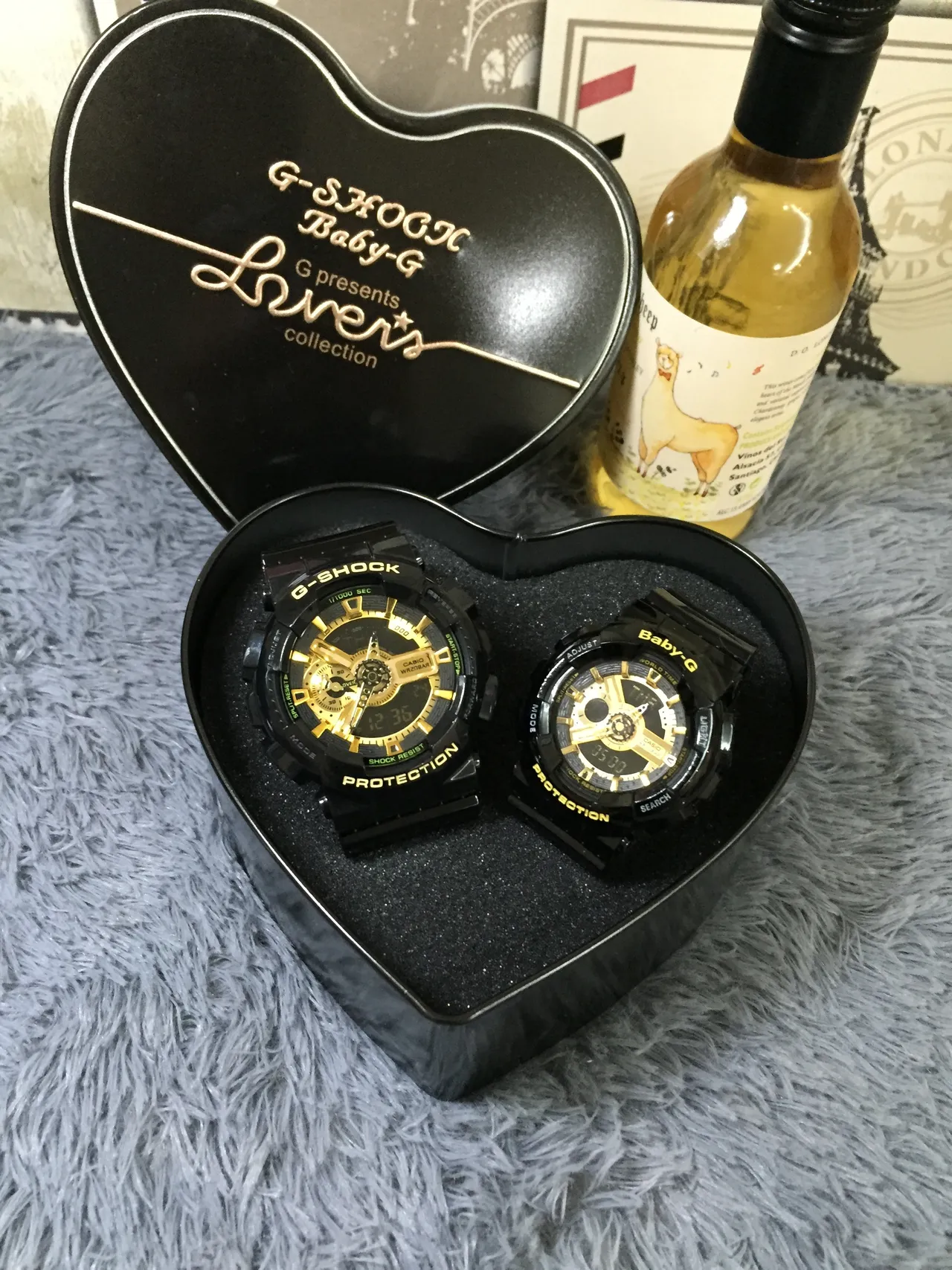 Casio G-Shock x नीला काला टेक्स्चर्ड रेजिन केस एनालॉग-डिजिटल डिस्प्ले घड़ी 23