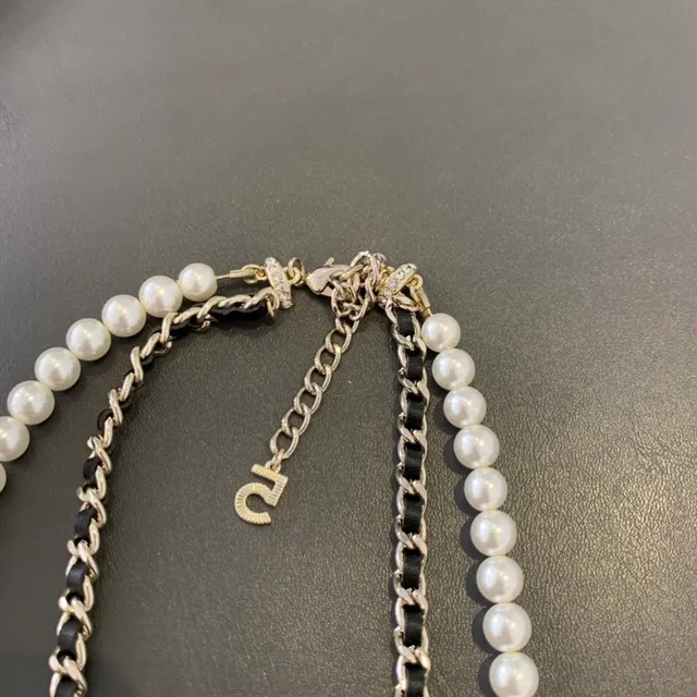Chanel No. 5 Double-Strand Pearl and Chain Necklace 8