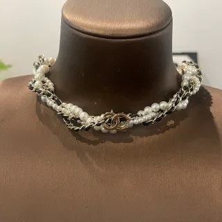 Chanel Perles et Chaînes Entrelacées Choker
