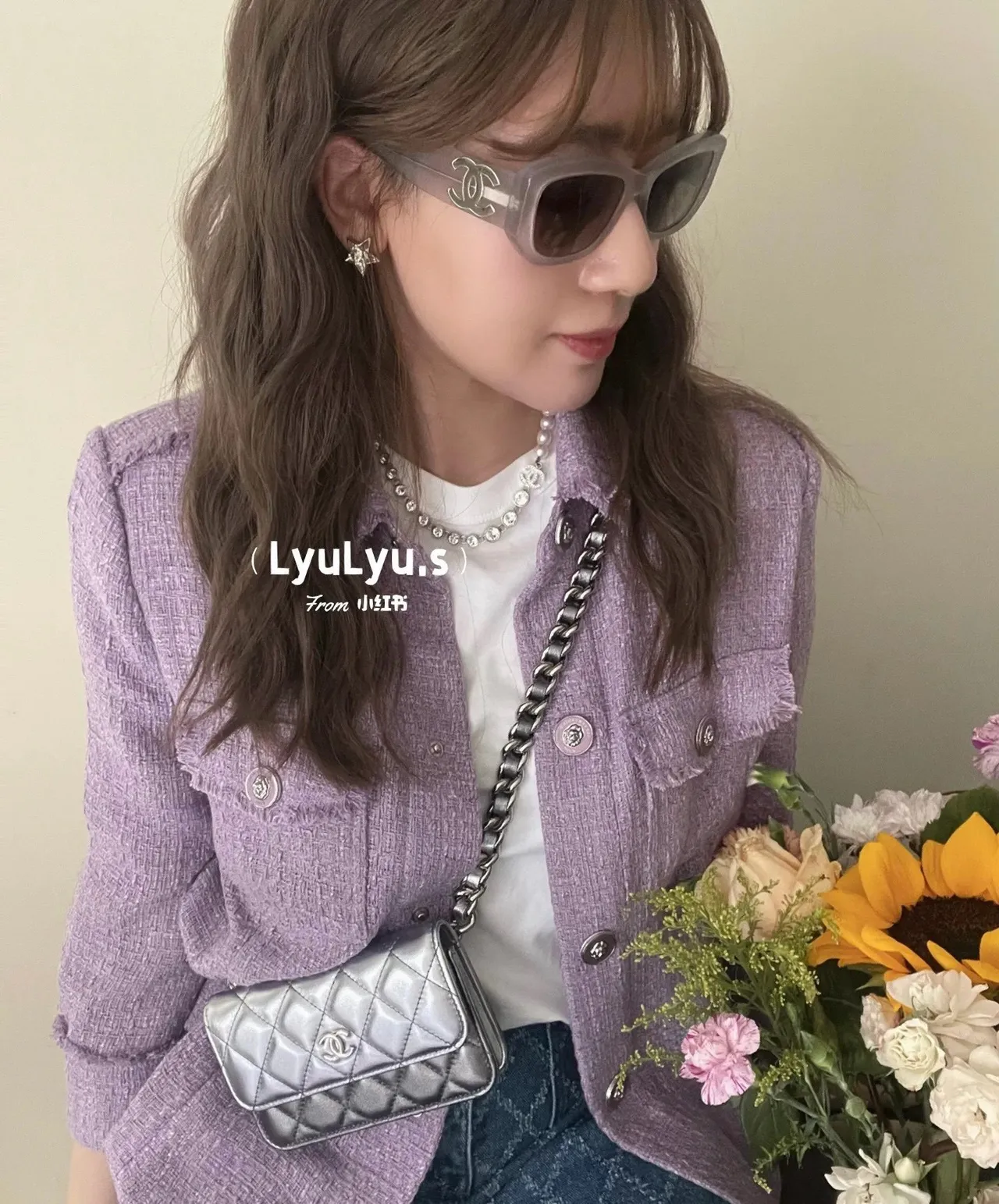 Chanel gafas de sol marco de acetato gris translúcido transparente silueta rectangular 6