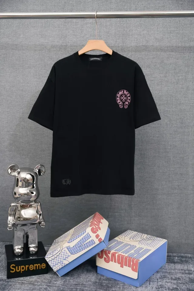 Chrome Hearts चेंगदू ग्राफिक प्रिंट काली टी-शर्ट 2